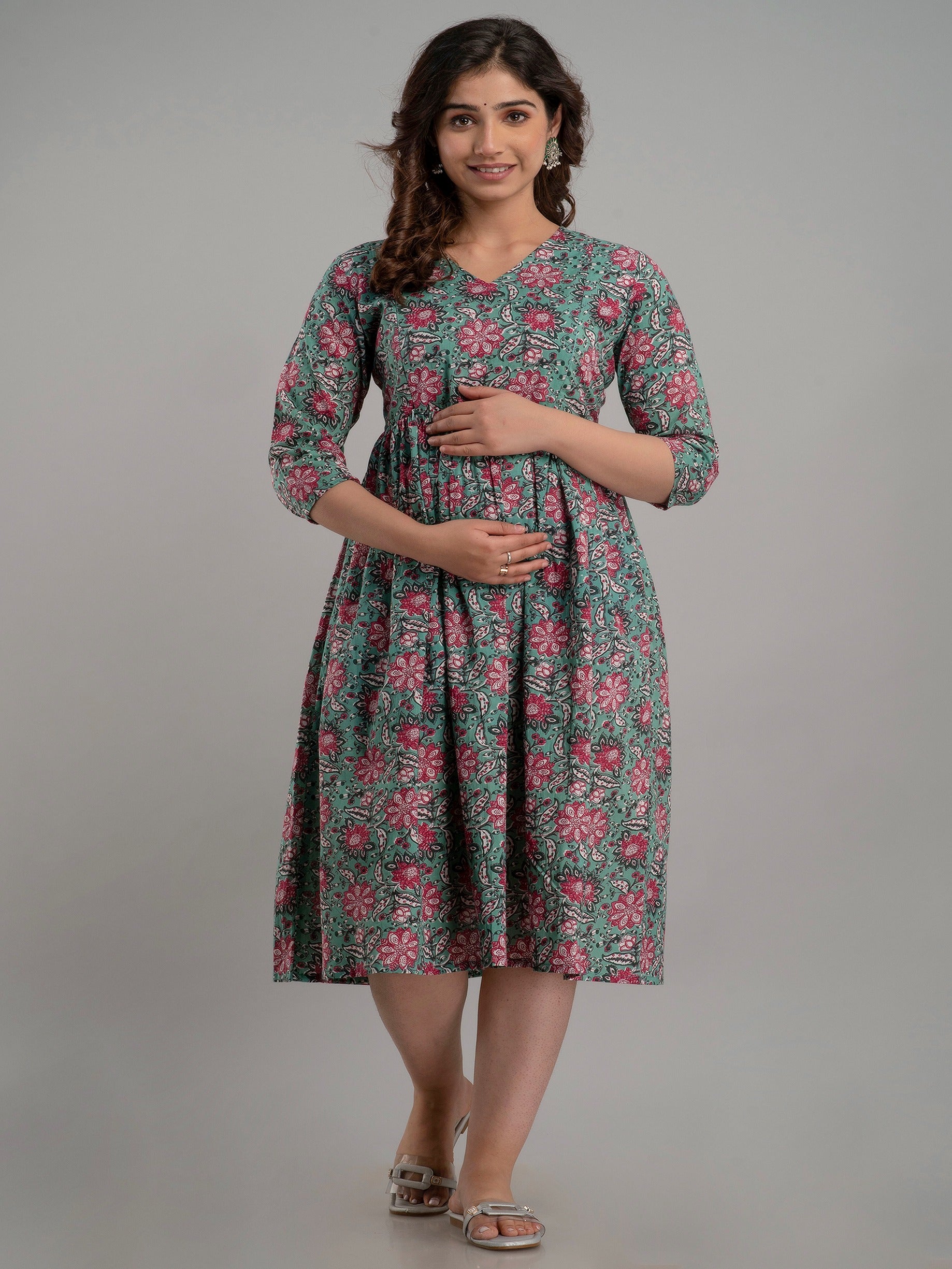 Buy Mom's Kurtiz Maternity wear Feeding Kurtis Anarkali Style Multicolours  at Amazon.in